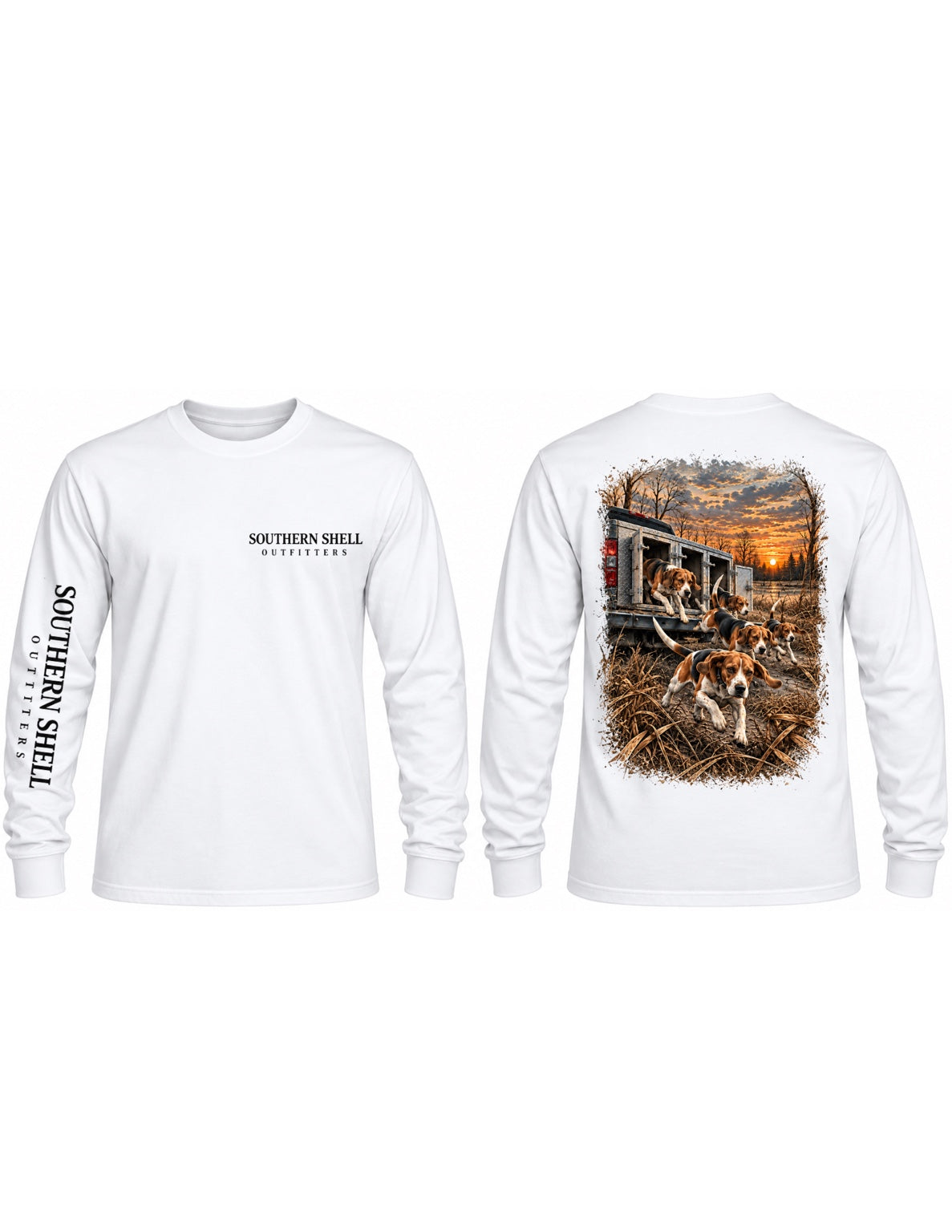 Southern Shell Outfitters white hound hunting long sleeve